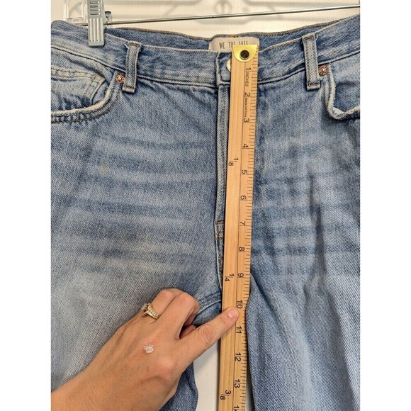 Free People Maggie Jeans Women Size 27 Blue Straight Leg Ankle Distressed Boho - Picture 10 of 11